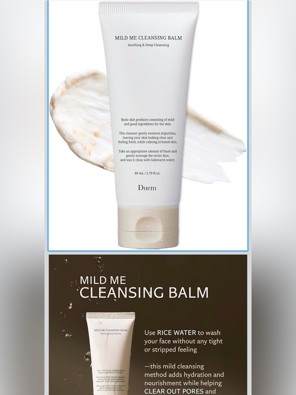 Mild Me Cleansing Balm for face – Transforming Daily Cleanser for Sensitive Skin